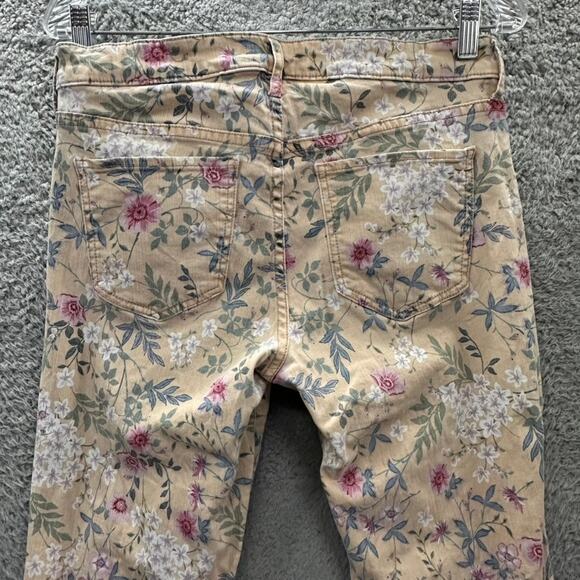 Code Bleu Love Size 6 Crop Floral Denim Jeans Casual Summer Weekend - Picture 11 of 14